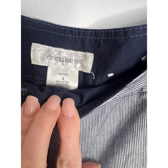 Dress Barn Size 4P Striped Capris - Picture 3 of 6